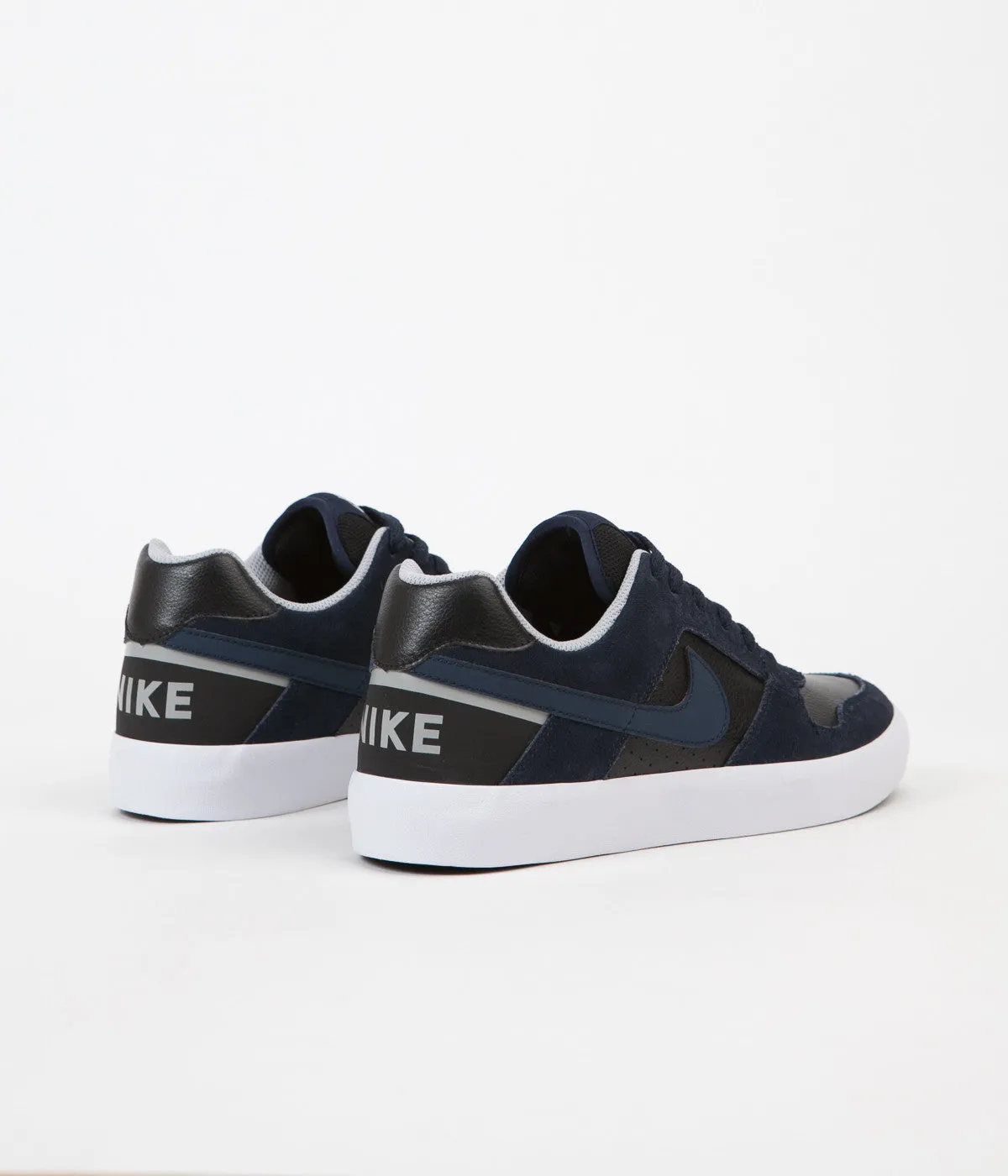 Nike SB Delta Force Vulc Shoes - Obsidian / Obsidian - Black - Wolf Grey