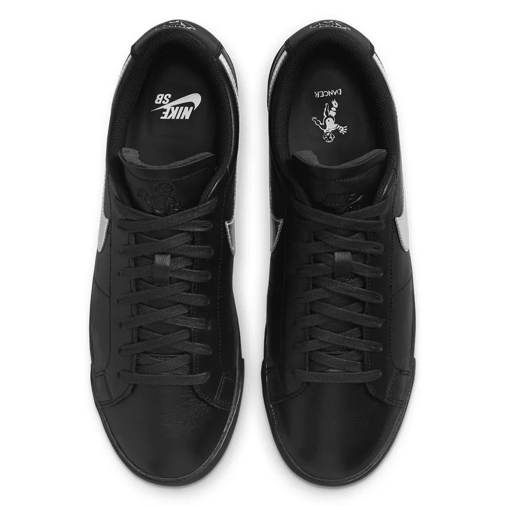 Nike SB - x Dancer Skateboards Zoom Blazer Low QS (Black/Black/Metallic Silver)