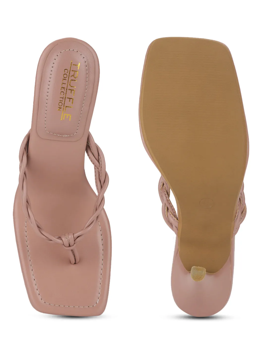 Nude PU Flip Flop Stiletto Mules (TC-ST-1296-NUD)