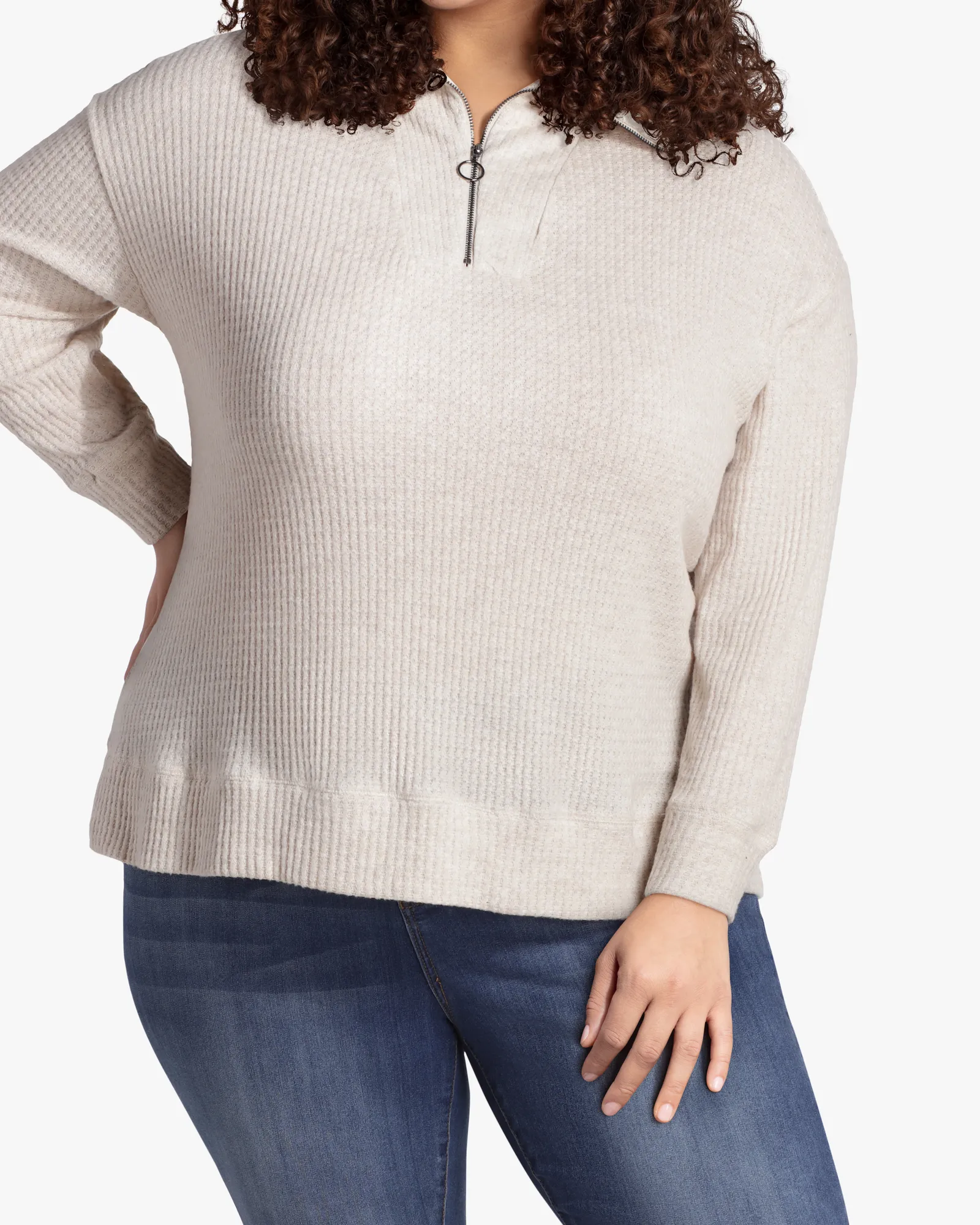 Odelia Brushed-Knit Pullover | Ivory