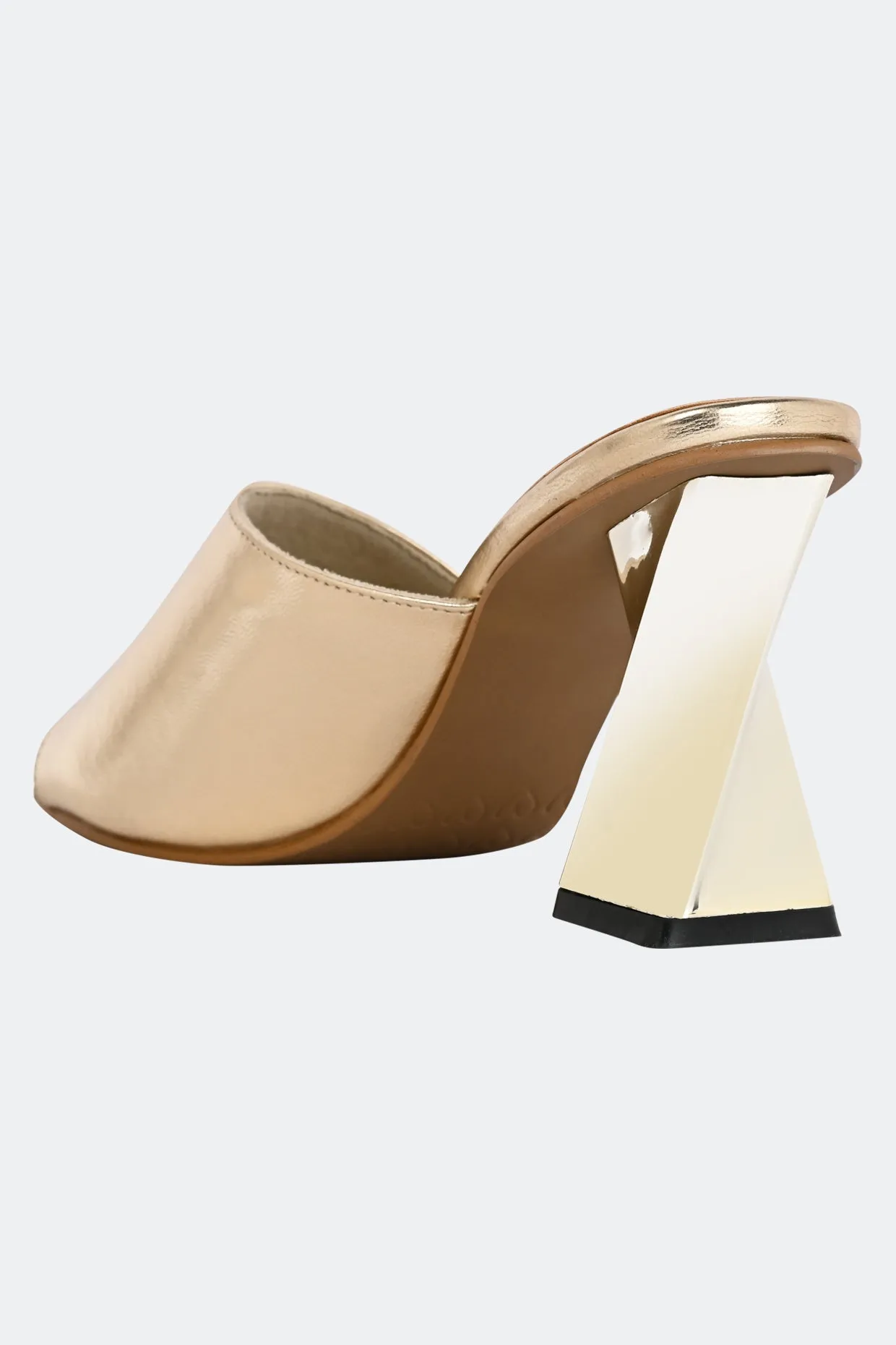 One Strap Gold Heel For Women