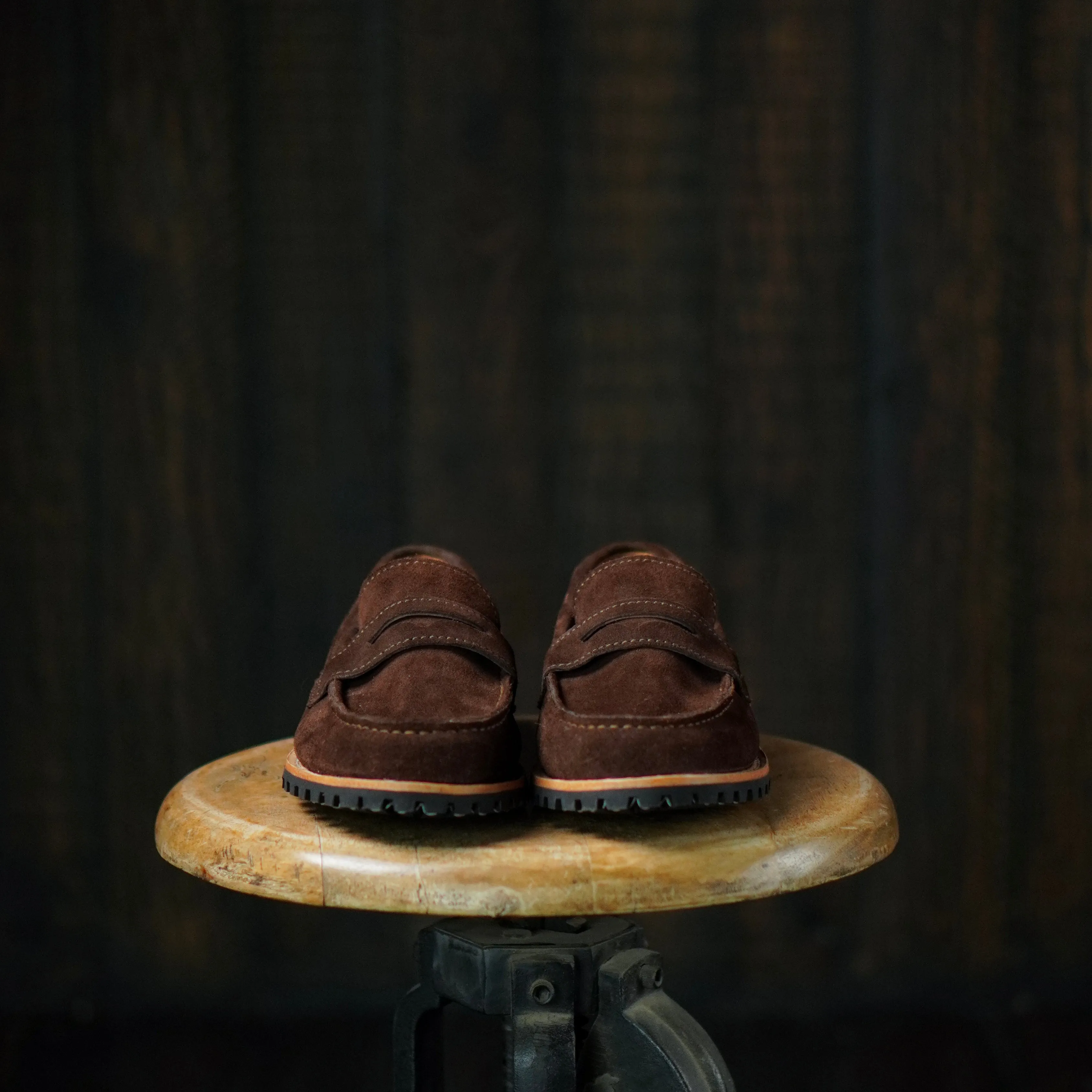 Oslo Penny Loafers Suede (Espresso Brown) Goodyear Welted