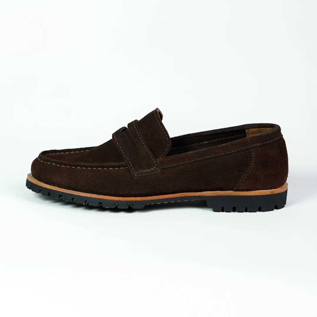 Oslo Penny Loafers Suede (Espresso Brown) Goodyear Welted