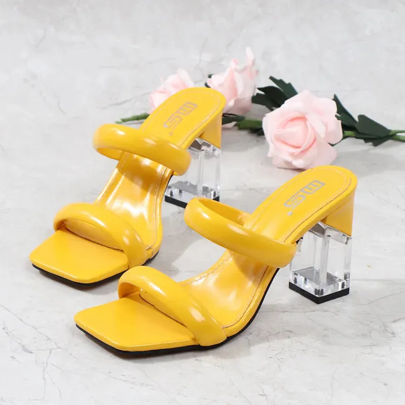 Pantofle Jelly Glass Heels