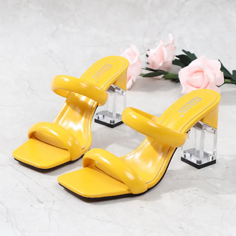 Pantofle Jelly Glass Heels