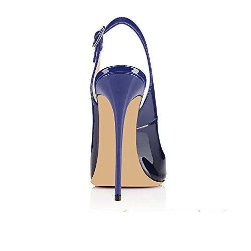 Patent Leather High Heeled Peep Toe Sandals