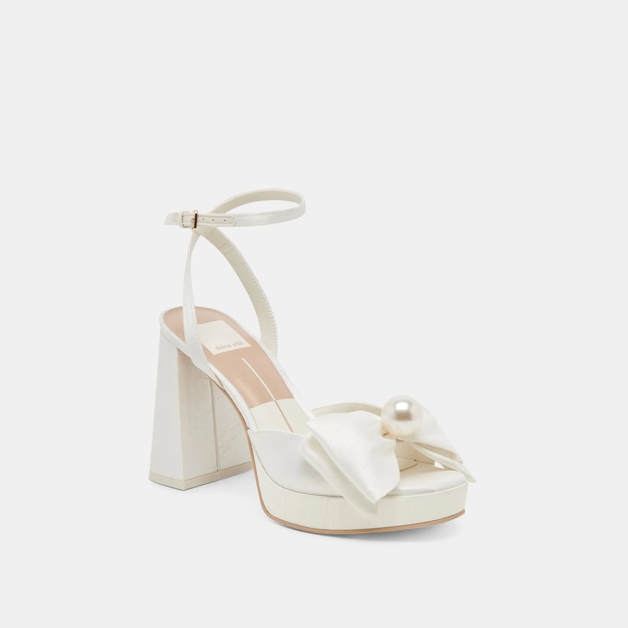 PATTON HEELS IVORY SATIN