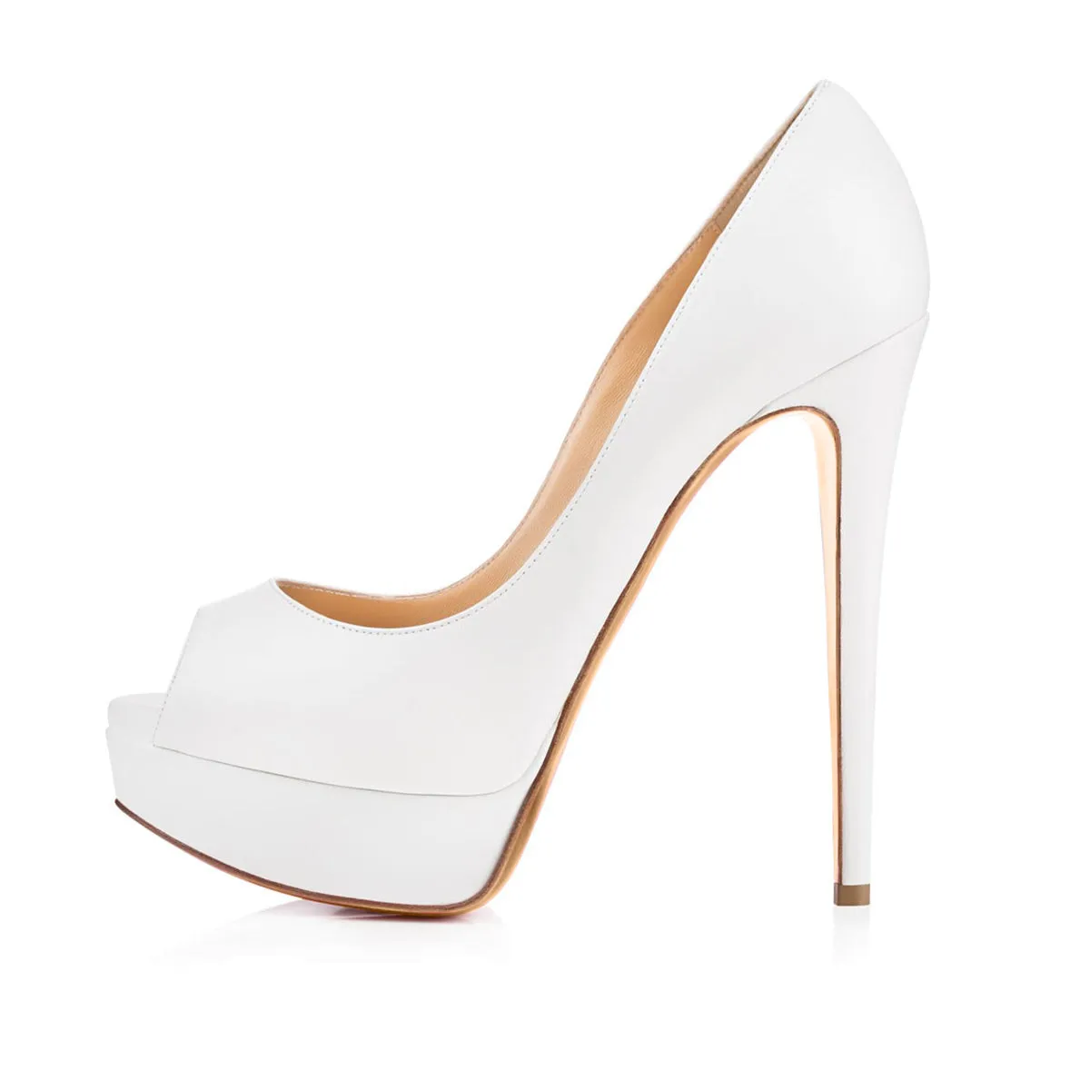 Peep Toe Pumps Platform Stiletto High Heels Pumps