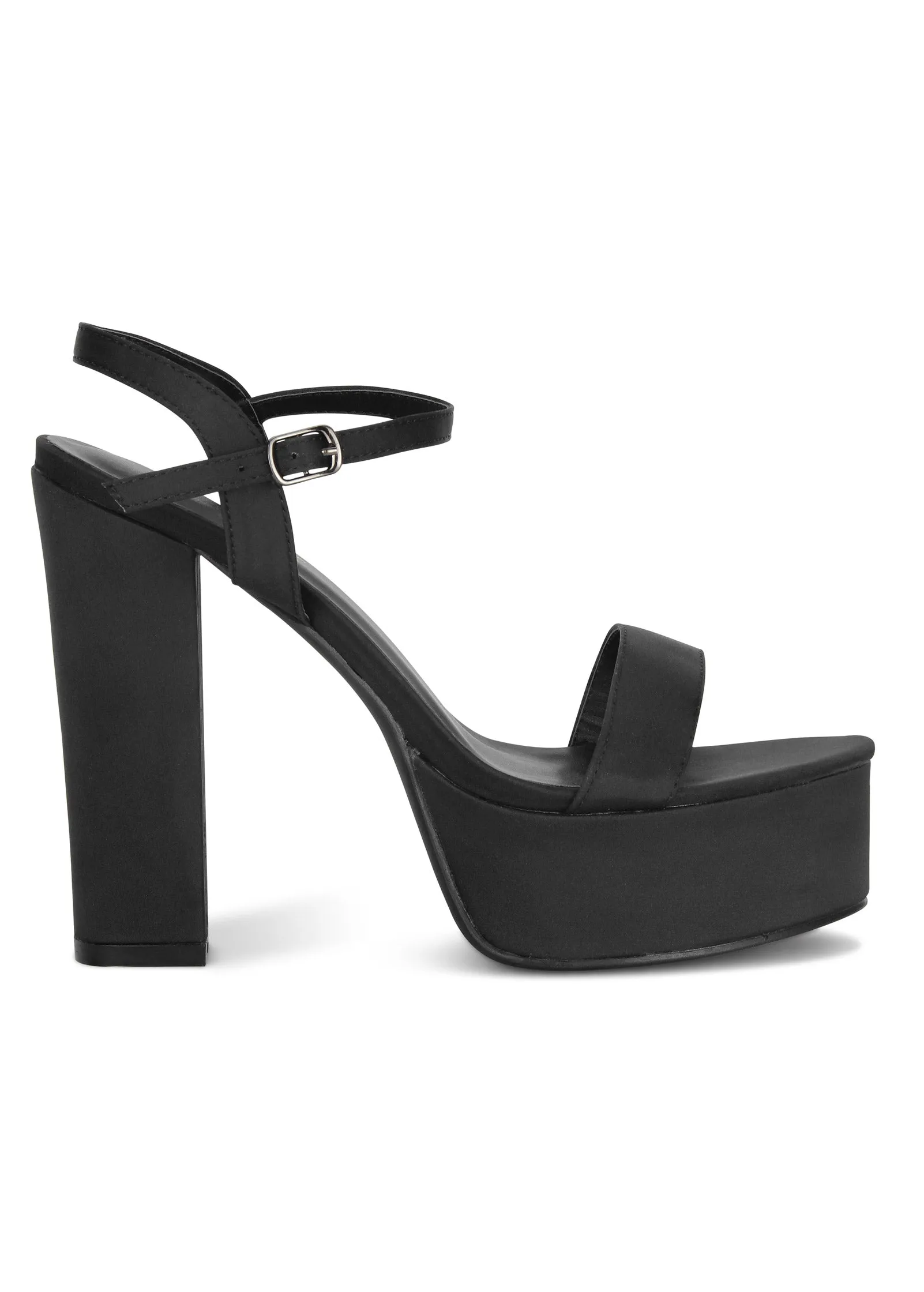 Platform Chunky Heels - Black