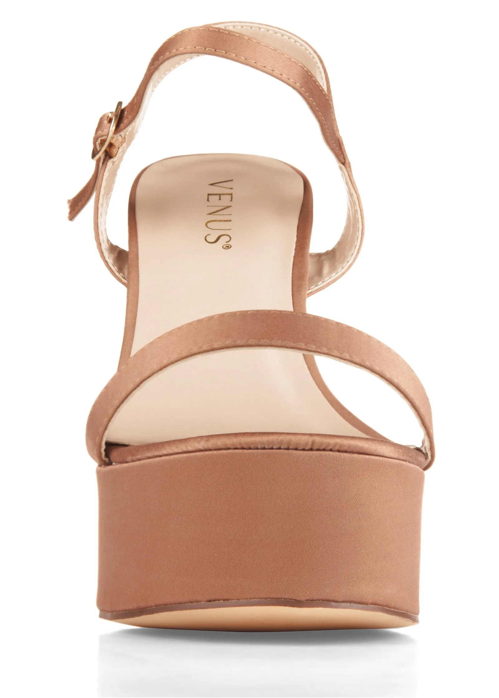 Platform Chunky Heels - Tan