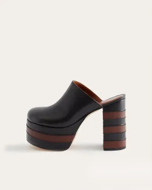 Polly Platform Nappa Leather Brown