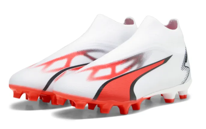 Puma Ultra Match  Laceless FG - White/Fire Orchid/Black