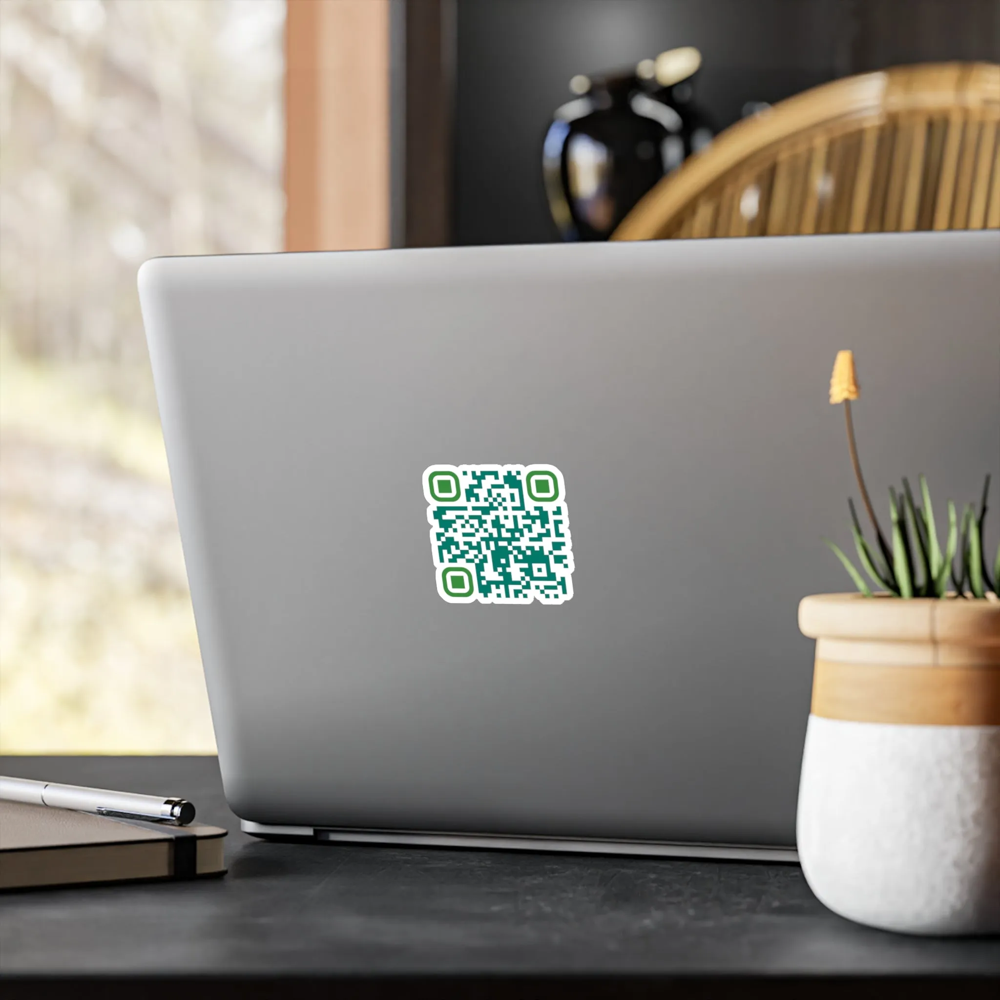 QR Code Waterproof Kiss-Cut Vinyl Decal/Sticker - Be Powerful and Determined