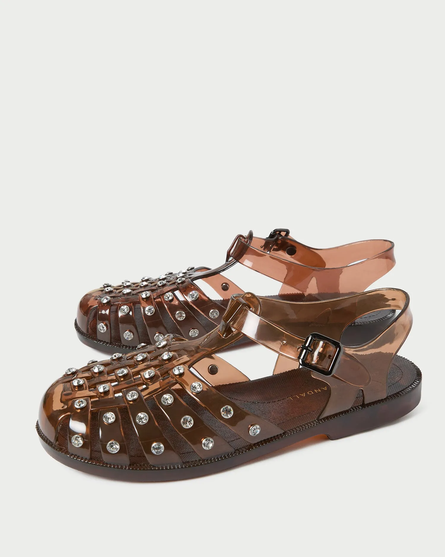 Rhys Brown Glitter Jelly Sandal