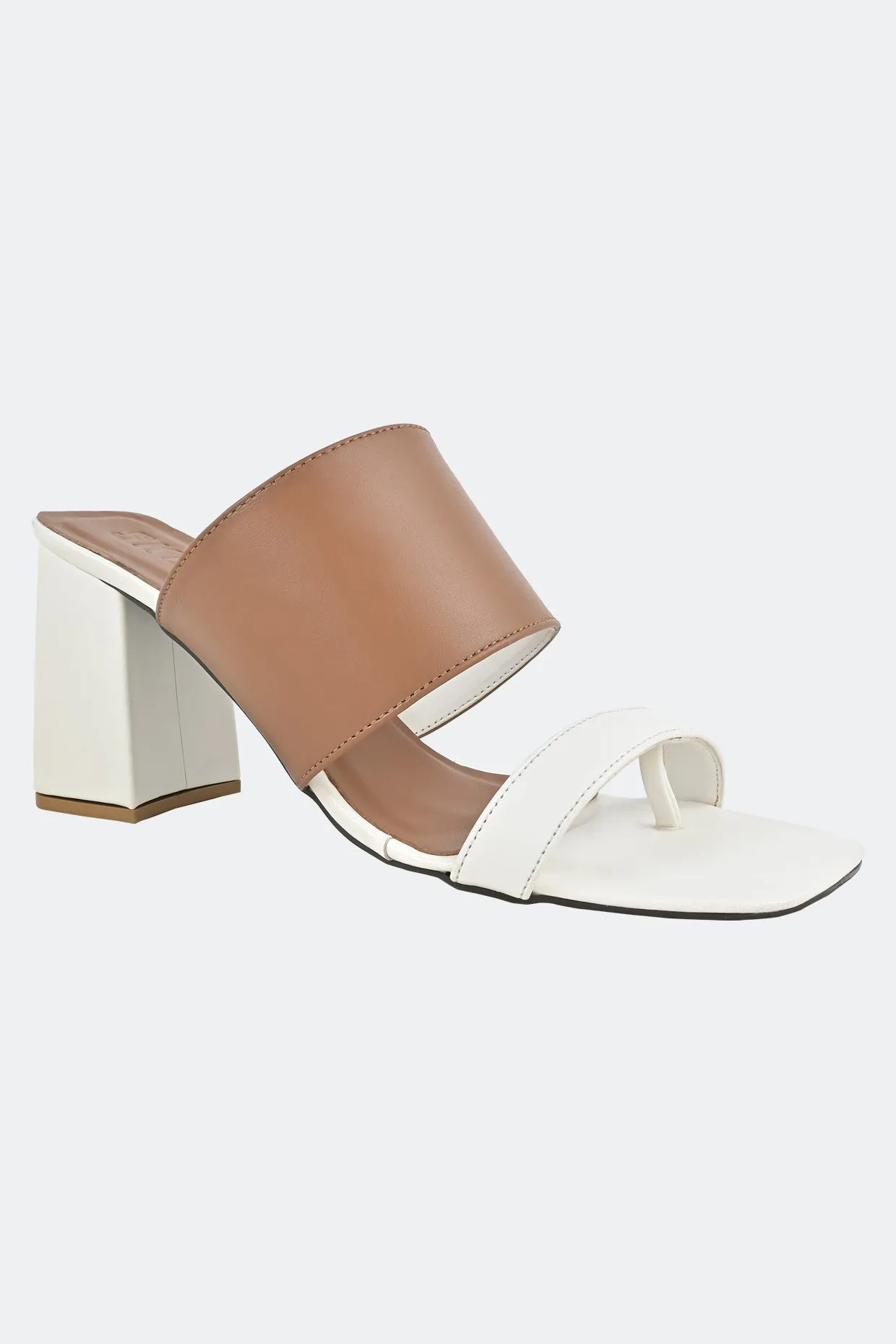 Rosa Tan/White Heels For Women