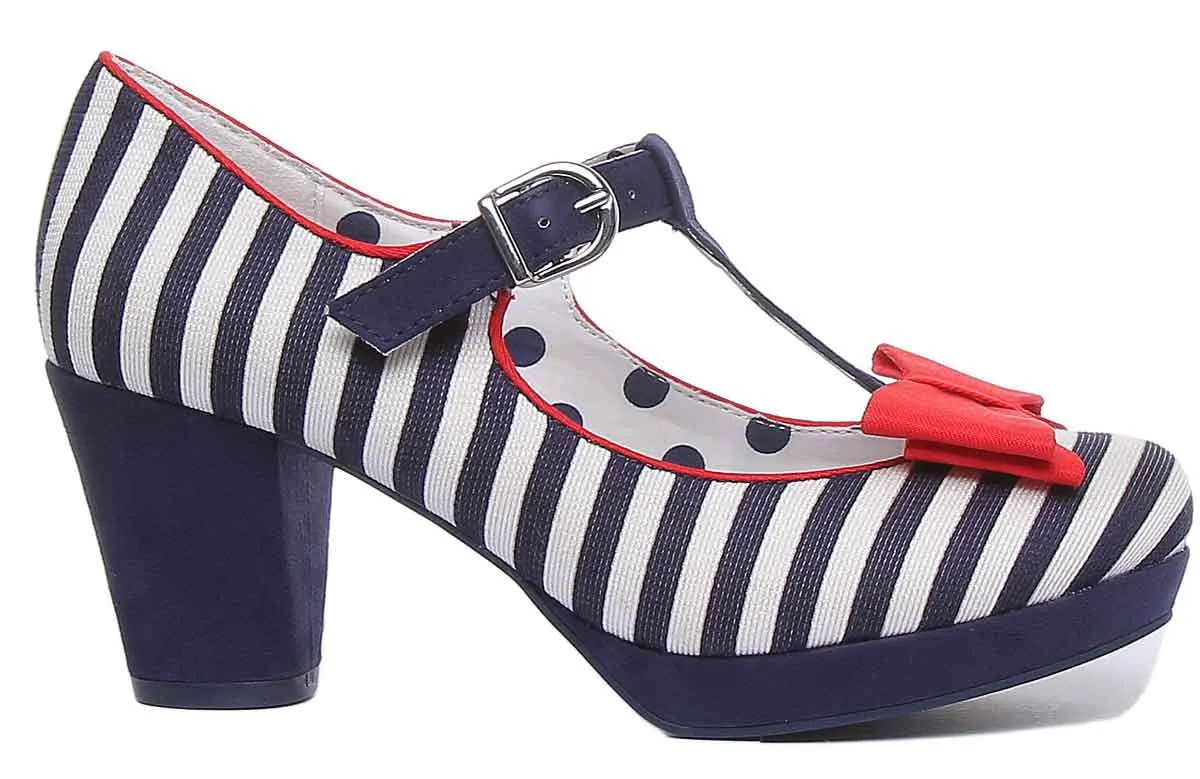 Ruby Shoo Jazz In Navy White