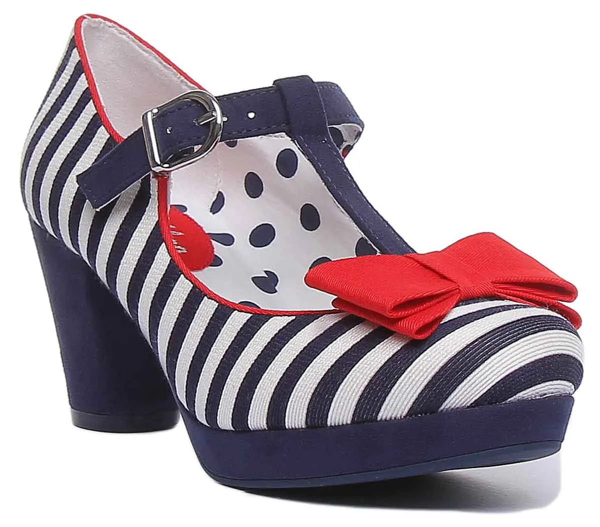 Ruby Shoo Jazz In Navy White