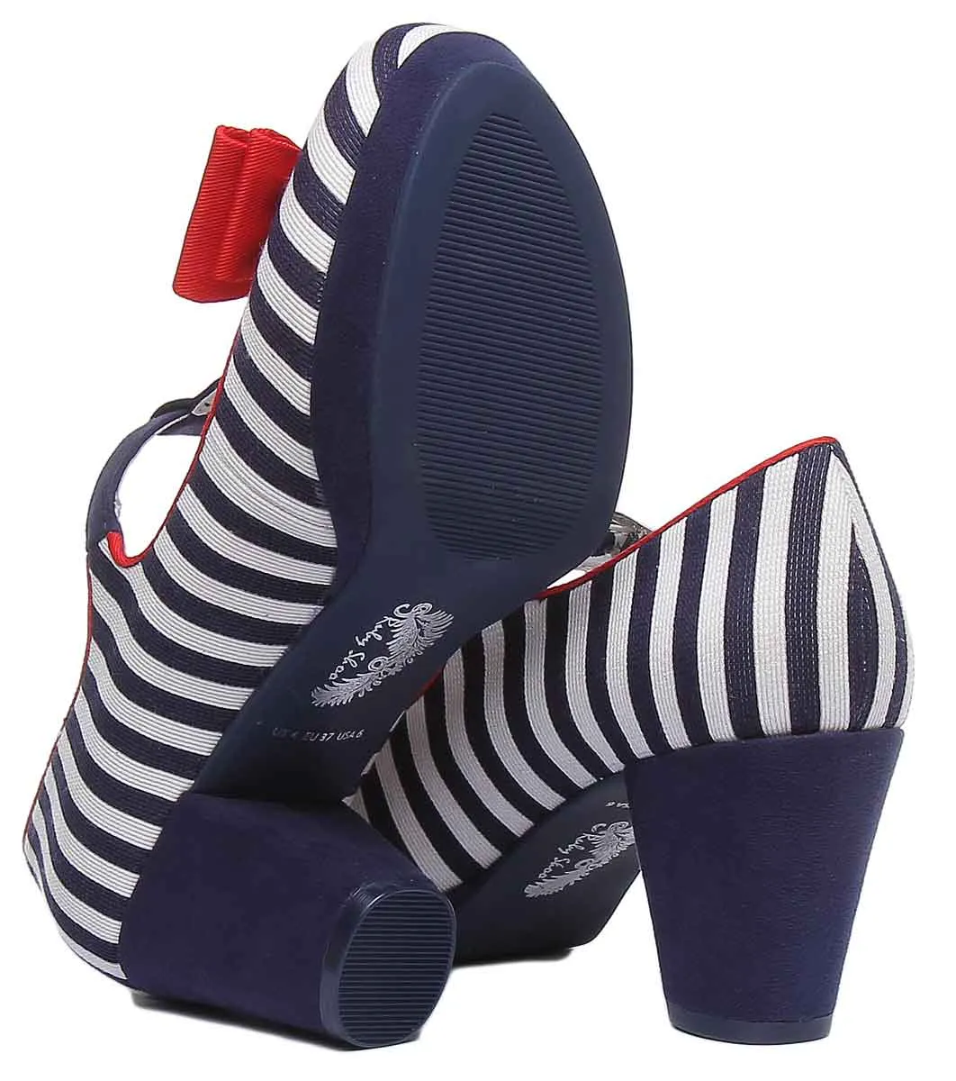 Ruby Shoo Jazz In Navy White