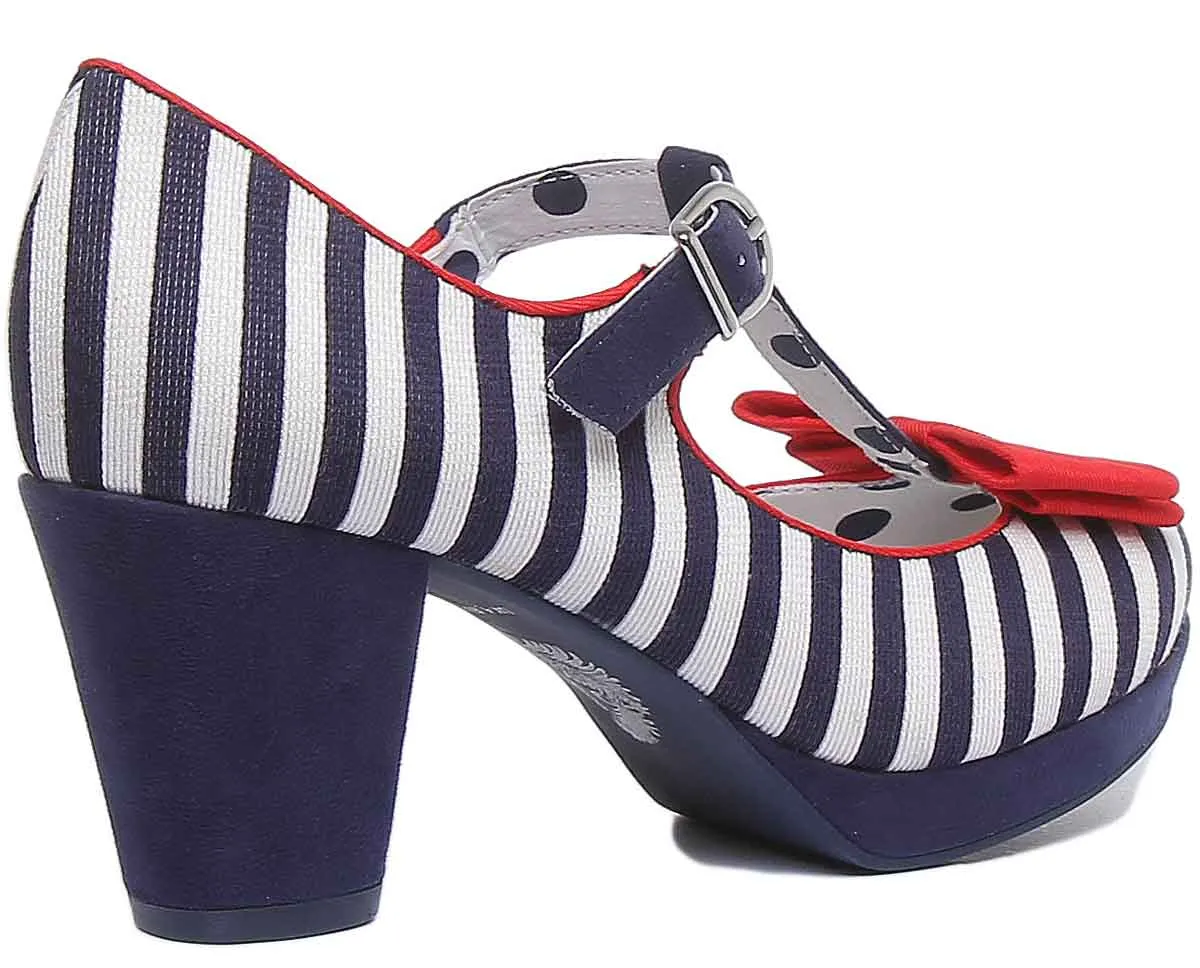 Ruby Shoo Jazz In Navy White