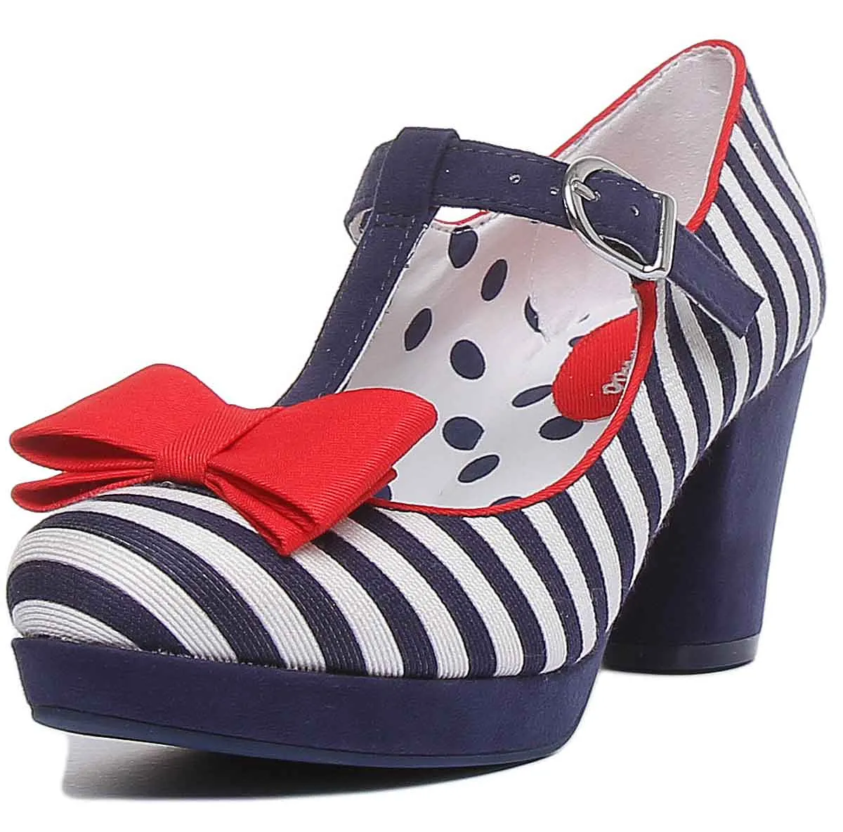 Ruby Shoo Jazz In Navy White