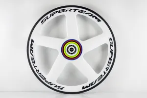 S-LEOPARD 5 Spoke Aero Race Wheel White Decals