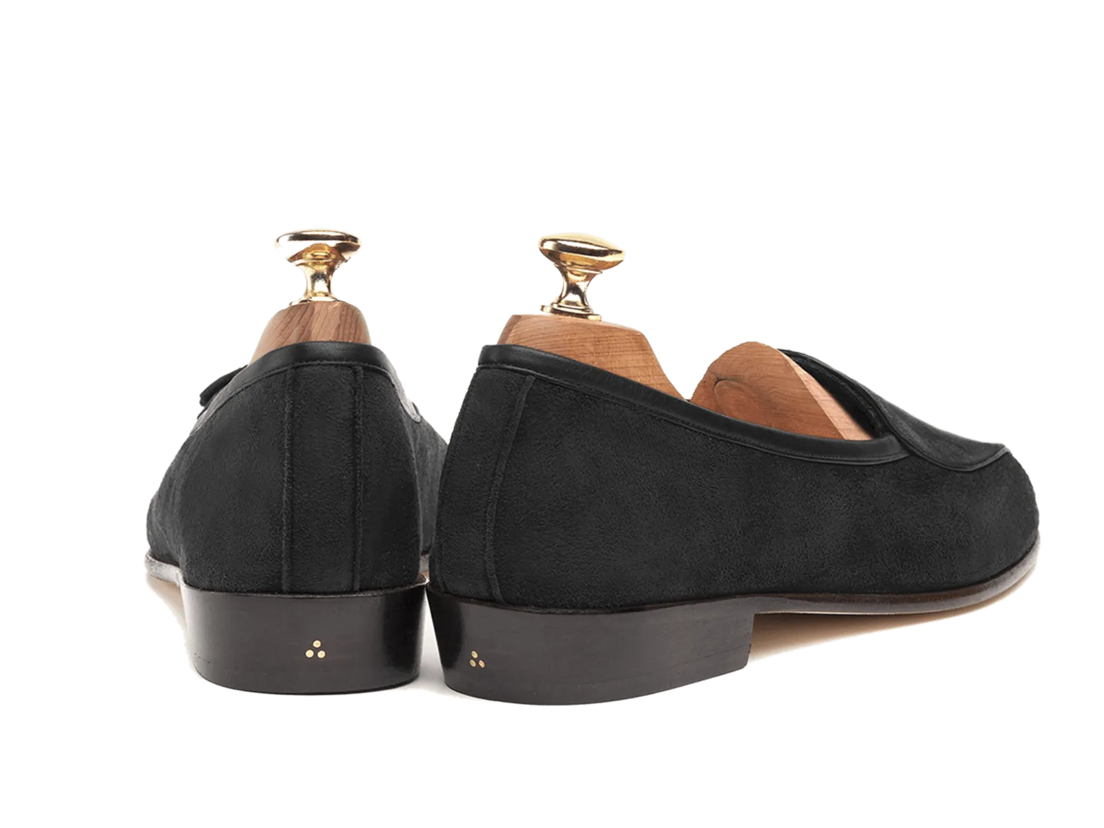 Sagan Classic Precious Leather Loafers in Black Suede and Crocodile