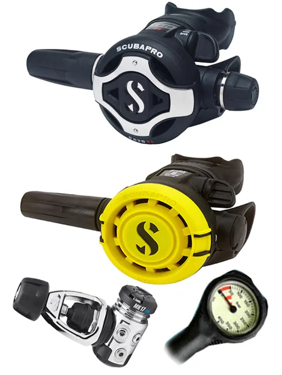 Scubapro Regulator Set: MK17 Evo (DIN or Yoke) / S620 Ti / Octopus & Free Termo Gauge