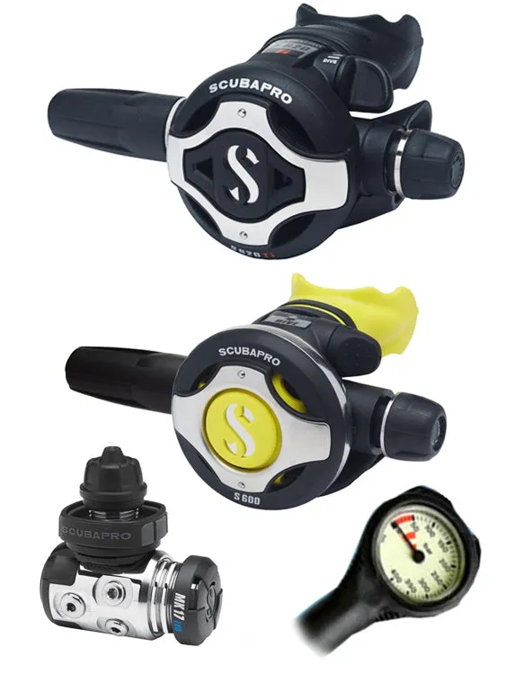 Scubapro Regulator Set: MK17 Evo (DIN or Yoke) / S620 Ti / Octopus & Free Termo Gauge