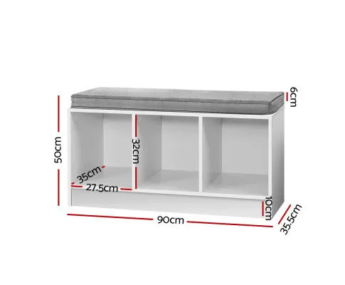 Shoe Cabinet Bench Shoes Organiser Storage Rack Shelf White Box Seat