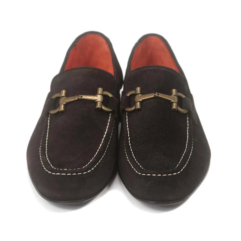 Sigotto Uomo Brown Suele Bit Leather Sole Loafer