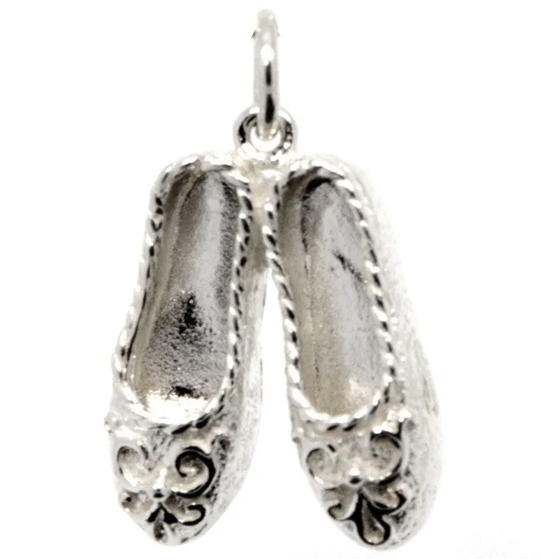 Silver Dancing Slippers Charm