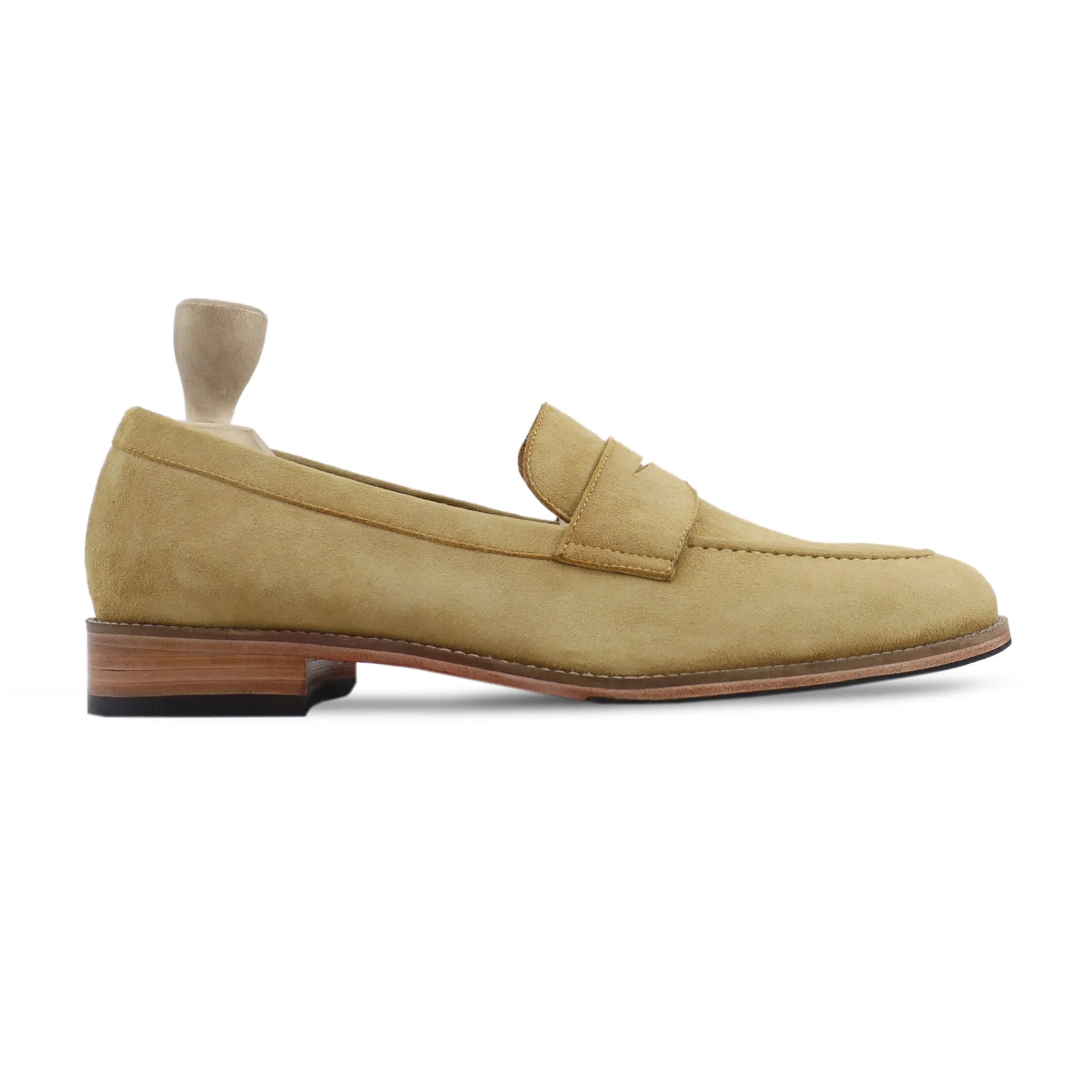 Singerei - Men's Light Yellowish Kid Suede Loafer