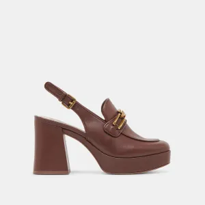 SIRUS HEELS CHOCOLATE LEATHER