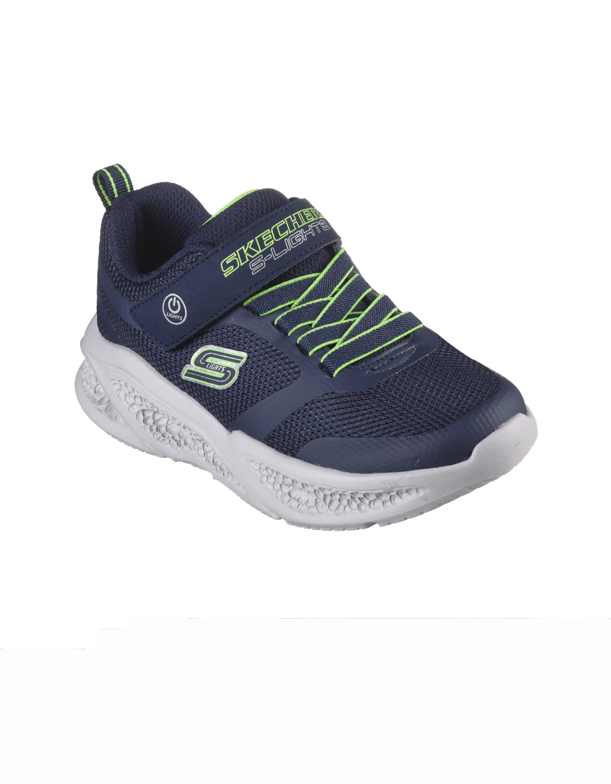 Skechers 401675L NVLM S-Lights: Meteor-Lights - Navy Lime