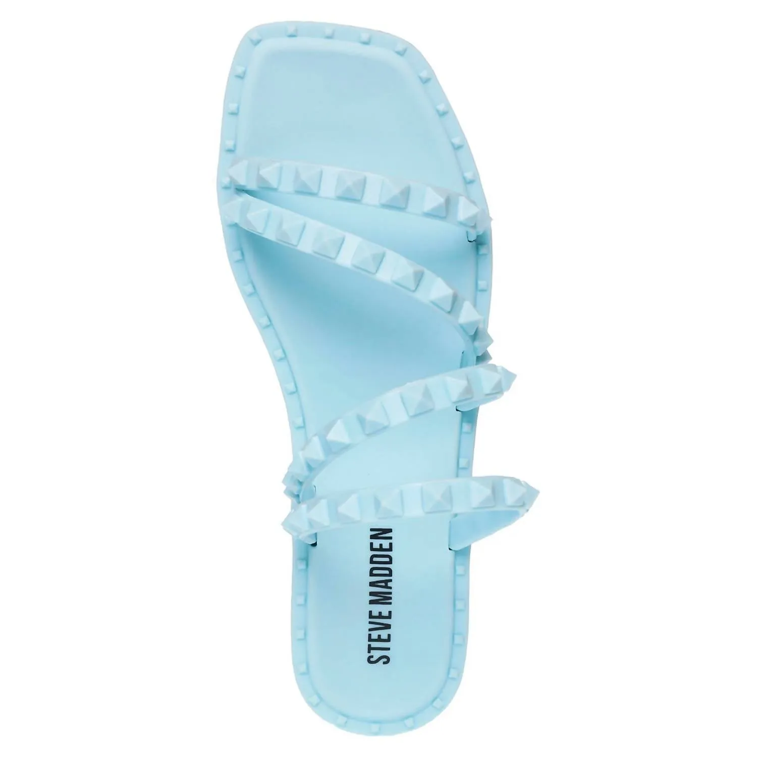 Skyler-J Studded Jelly Slide Sandals in Baby Blue