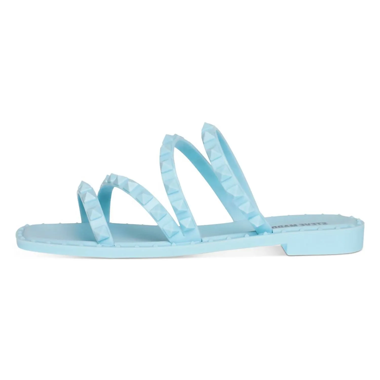 Skyler-J Studded Jelly Slide Sandals in Baby Blue