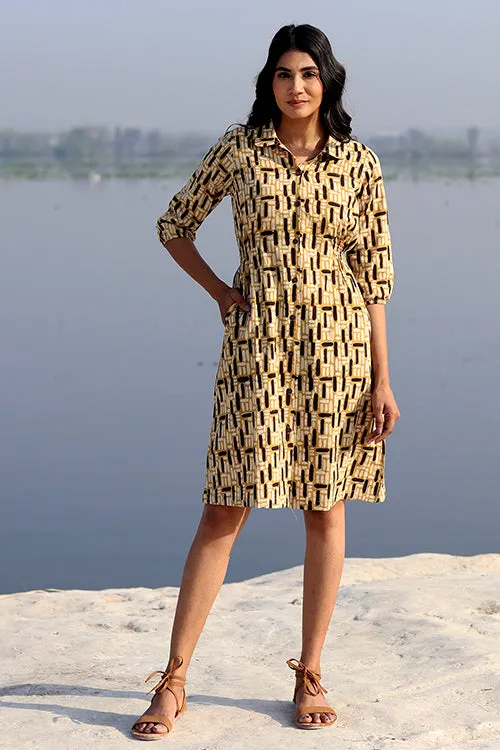 Sootisyahi 'Organic Cubes' Cotton Dress