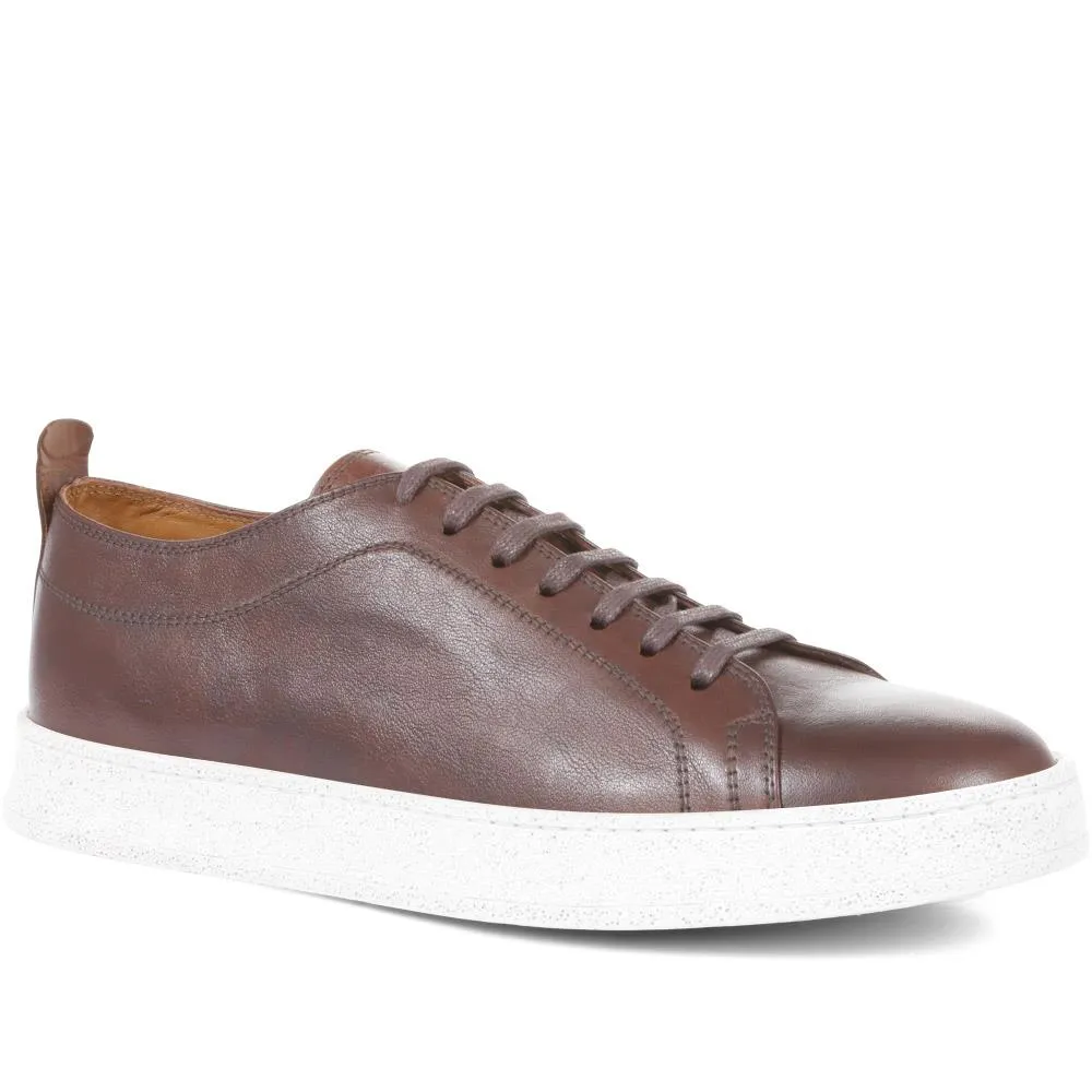 Southfields Lace-Up Leather Trainers - SOUTHFIELDS / 322 072