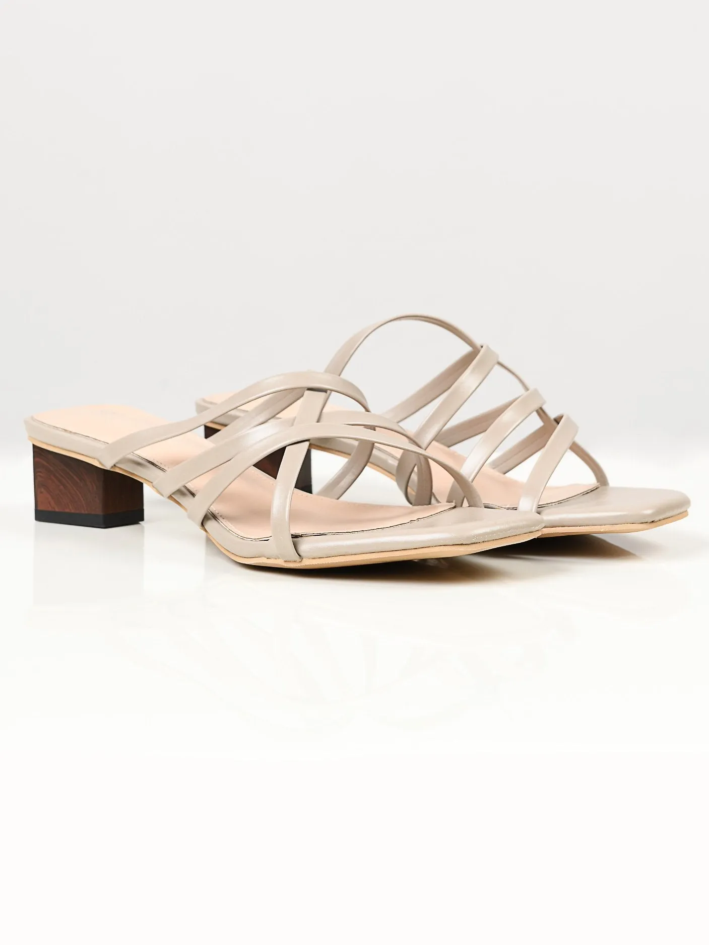 Strap Heels - Beige