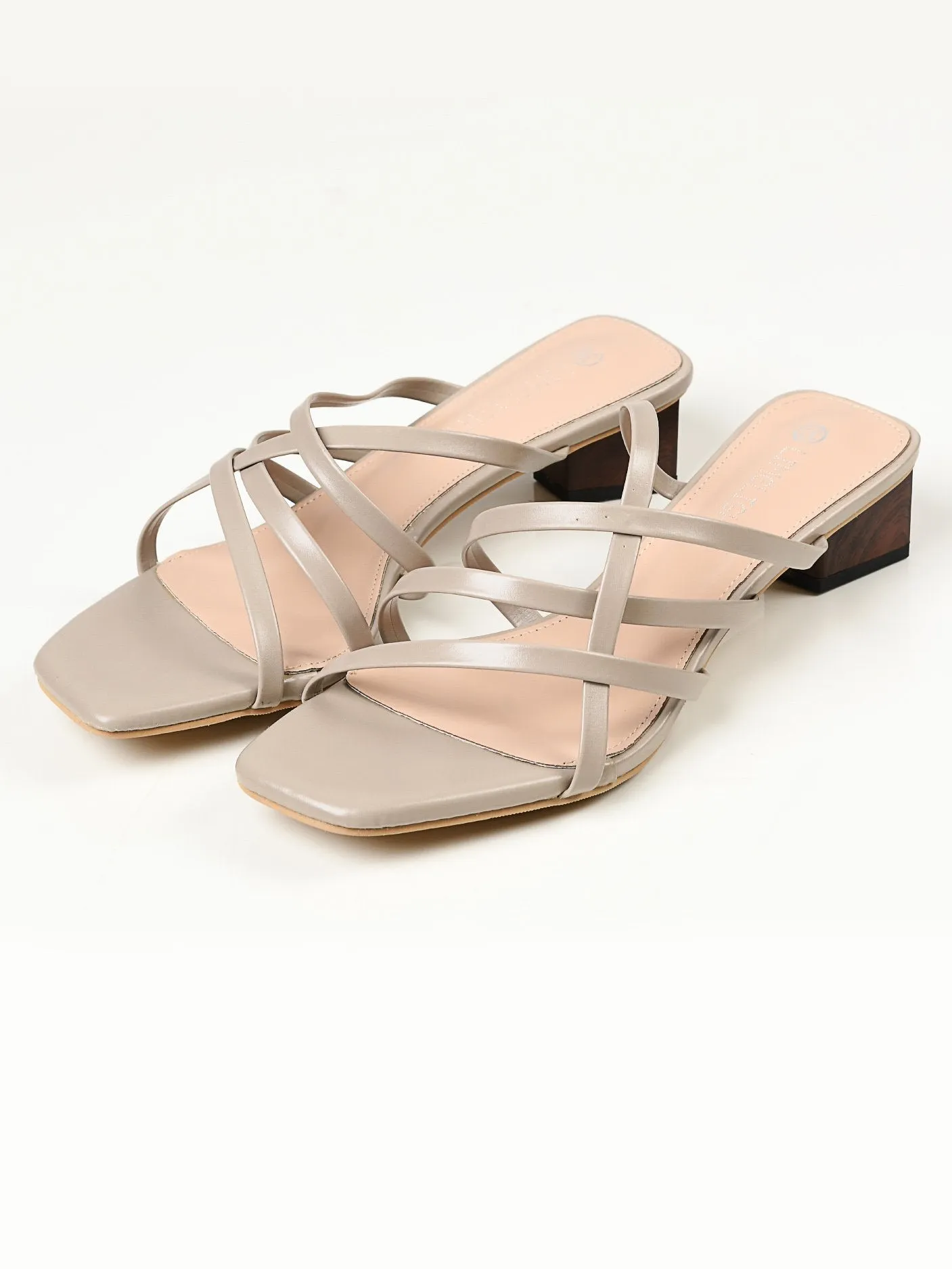 Strap Heels - Beige