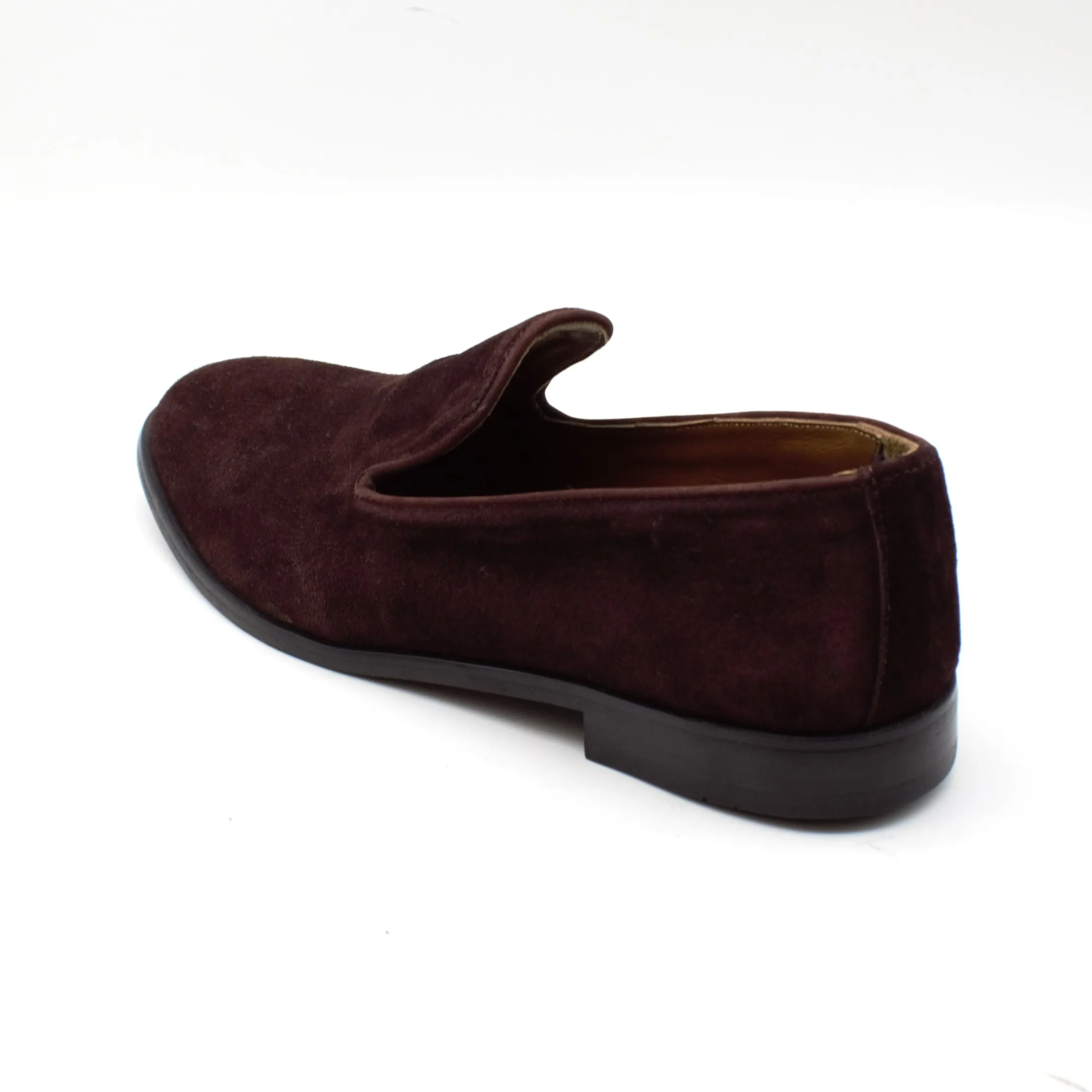 Suede Velvet Loafers / Black Sole