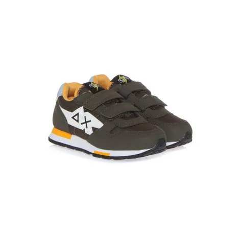 Sun68 scarpa sneakers da bambino con strappo Niki Solid Z43321B 74 verde militare scuro