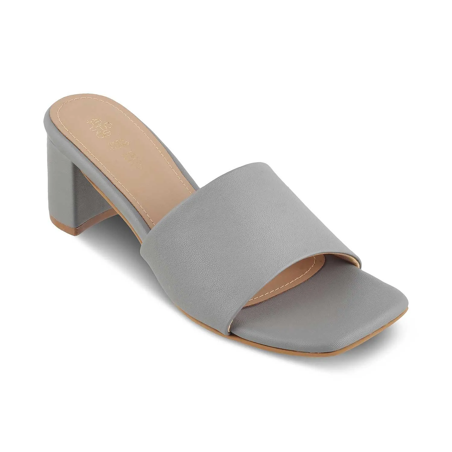 The Bariz Grey Women's Casual Block Heel Sandals Tresmode