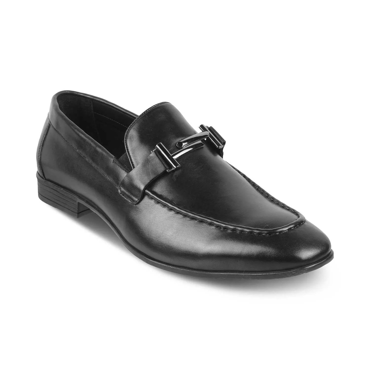 The Salperton Black Men's Leather Loafers Tresmode