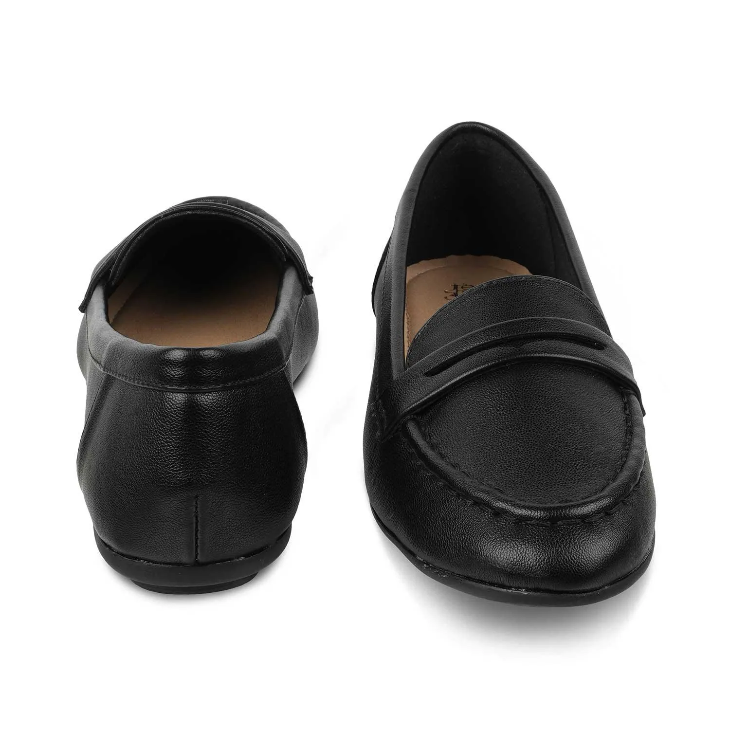 The Snap Black Women's Casual Loafers Tresmode