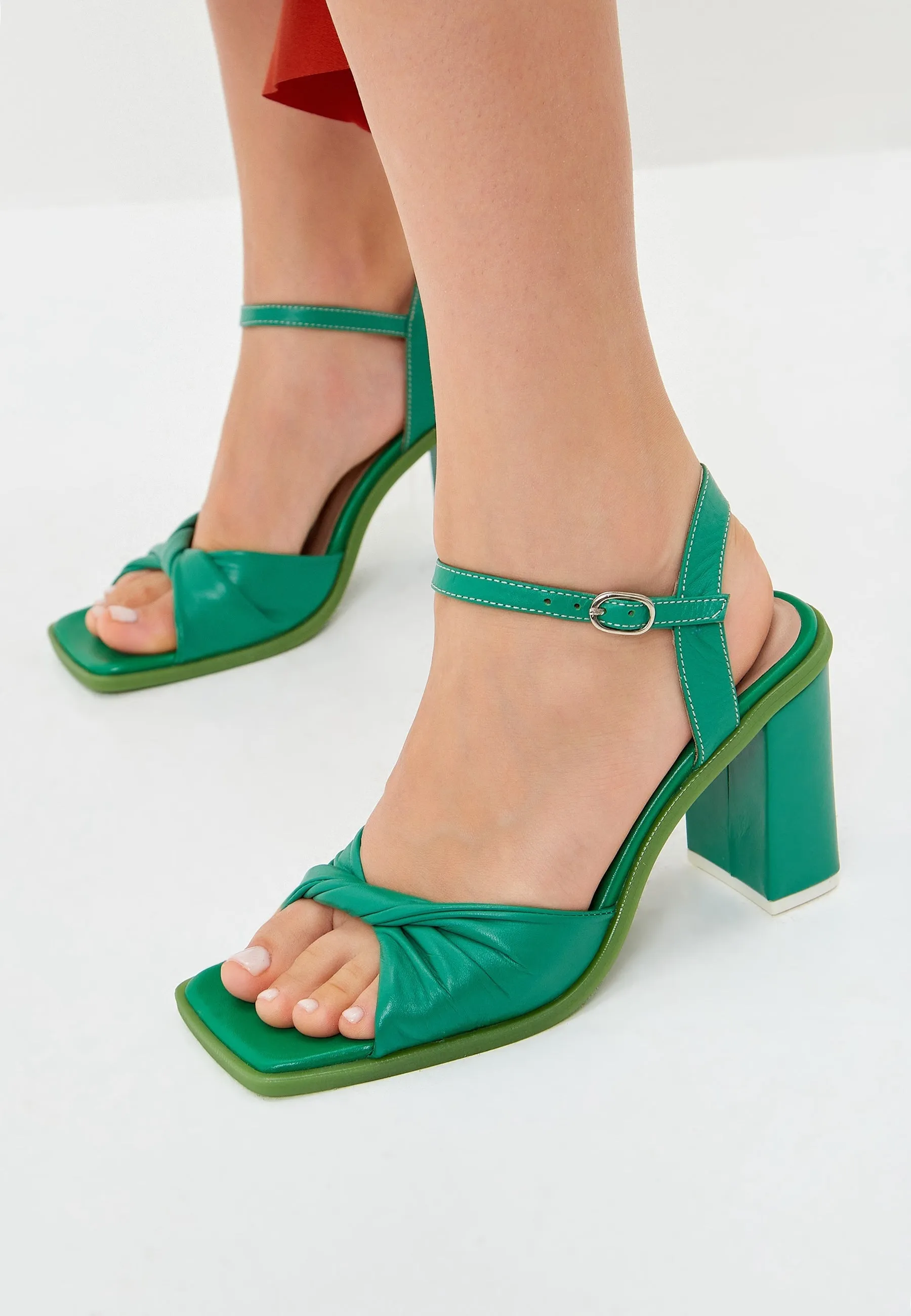 Timeless Block Heels - Green