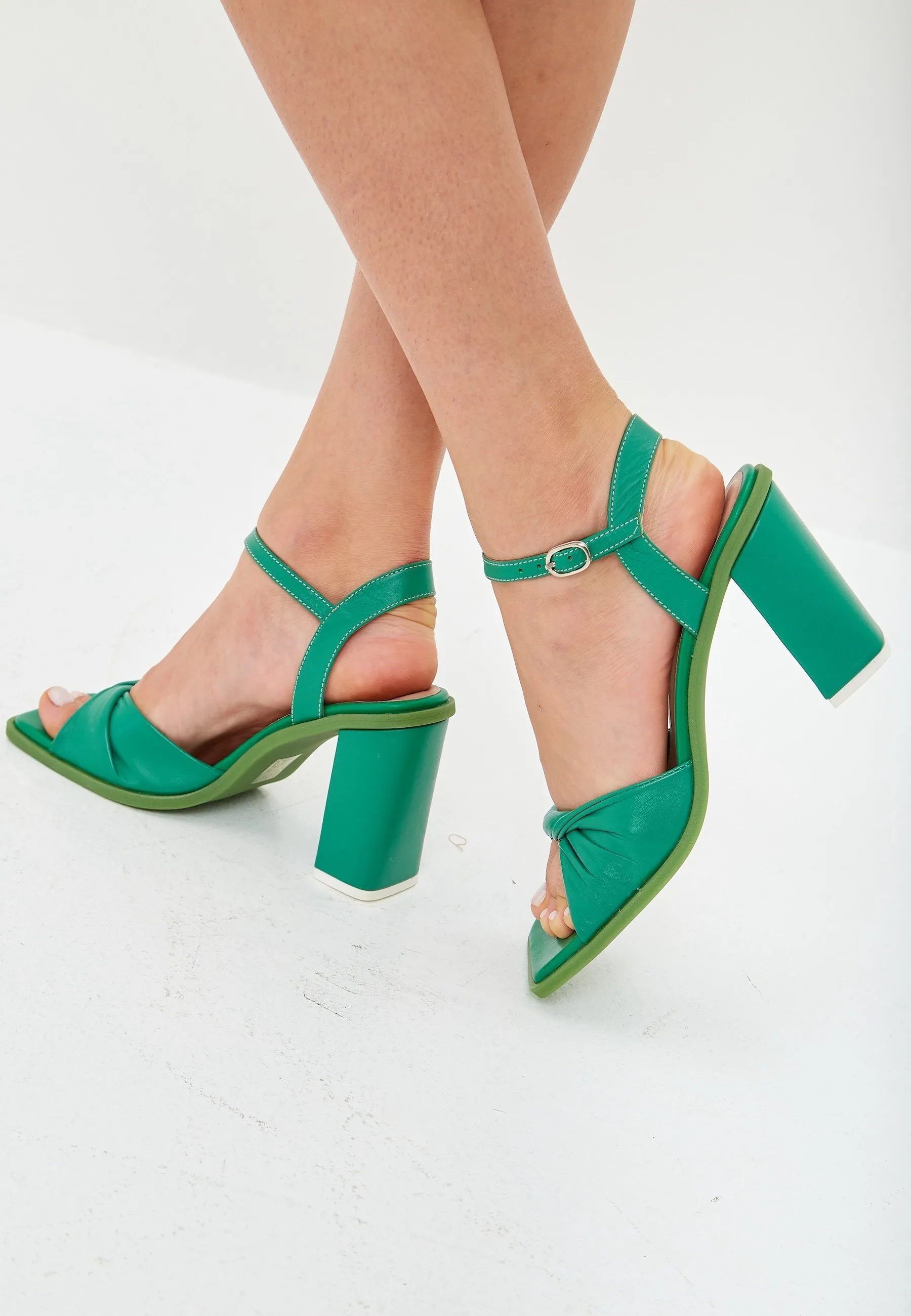 Timeless Block Heels - Green