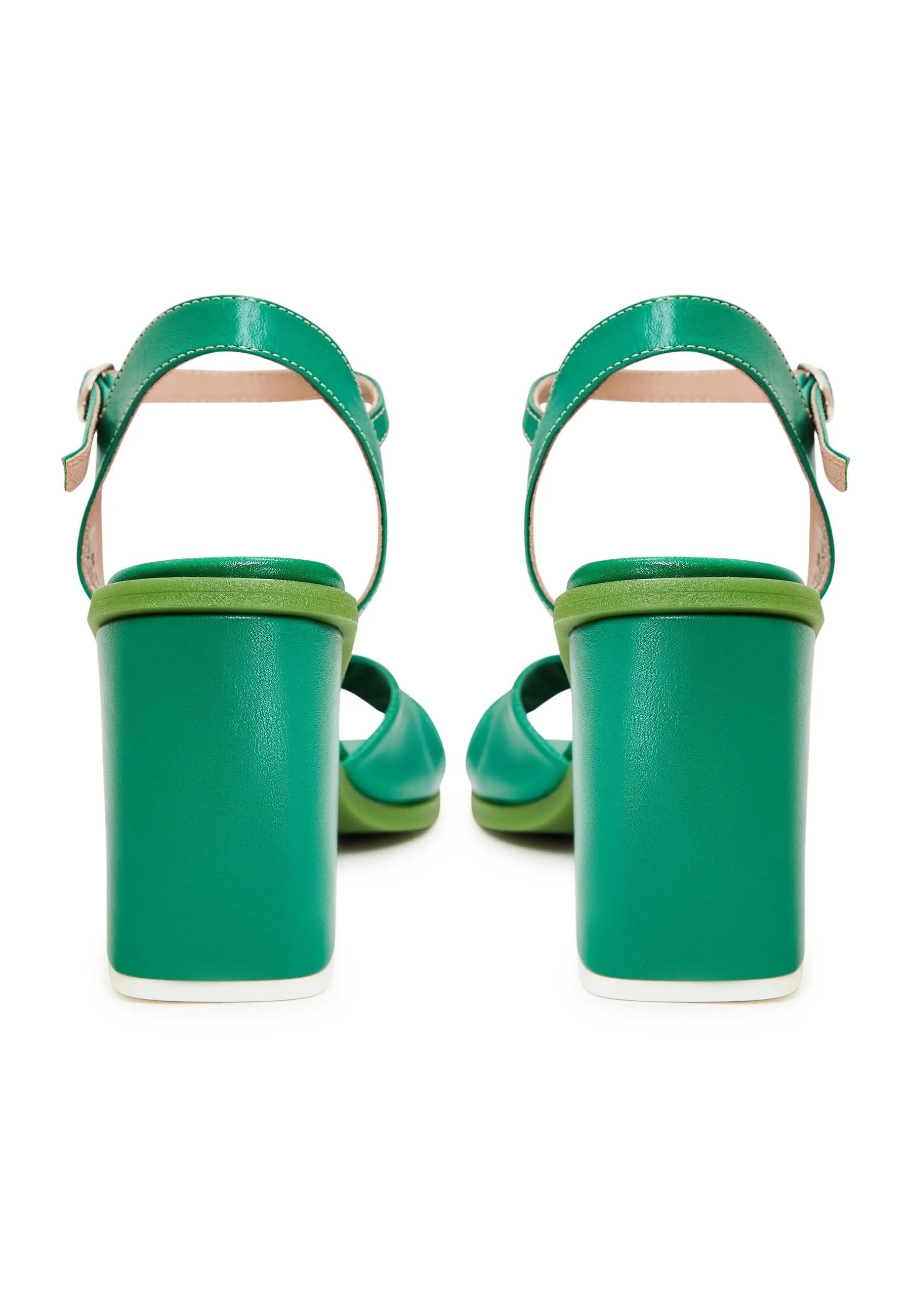 Timeless Block Heels - Green