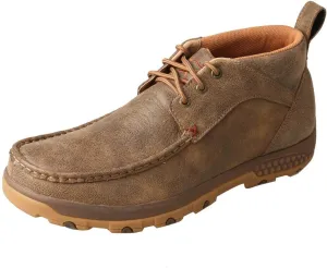 Twisted X Men's CellStretch Driving Mocs Casual Lace-Up Chukka Boots - Bomber Brown