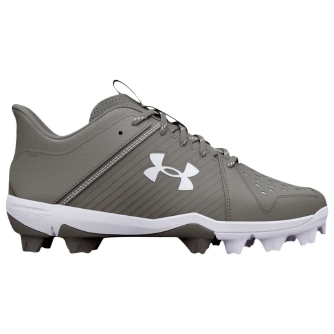 UnderArmour Boys' UA Leadoff Low RM Jr. Baseball Cleats Grey 3025600-102